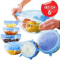 6PCS Silicone Stretch Lids Bowl Covers